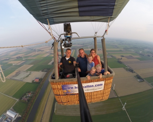 Private balloon flights above North Holland